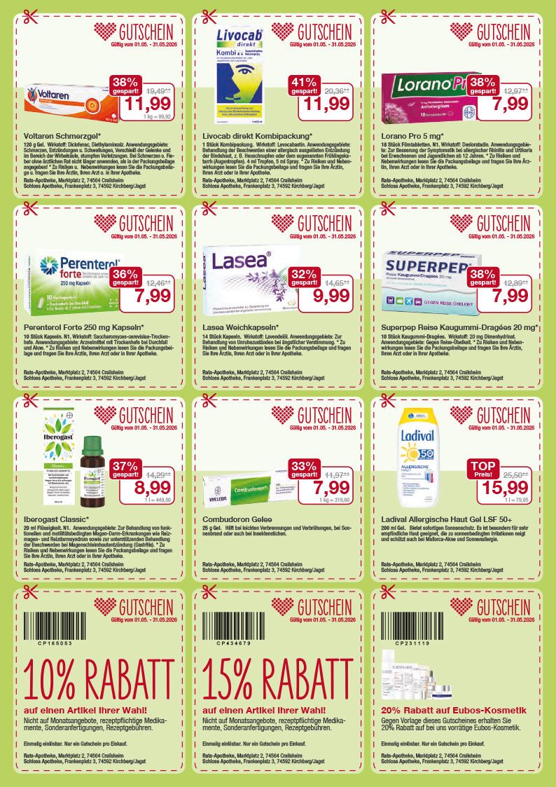 Flyer mit Mai-Angeboten